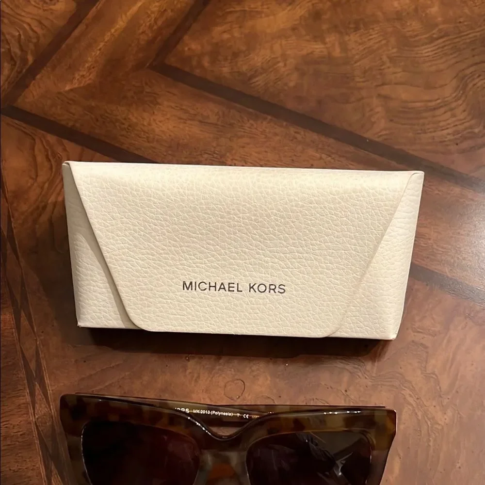 Michael Kors Brown Tortoise Sunglasses with Cream Case